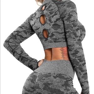 Camo grey top & pants